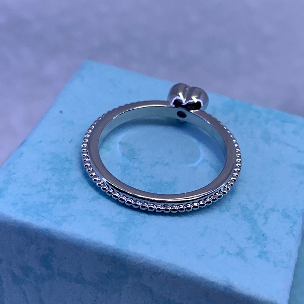 Sterling Silver Ruby Red Sweetheart Ring Birthsto… - image 3